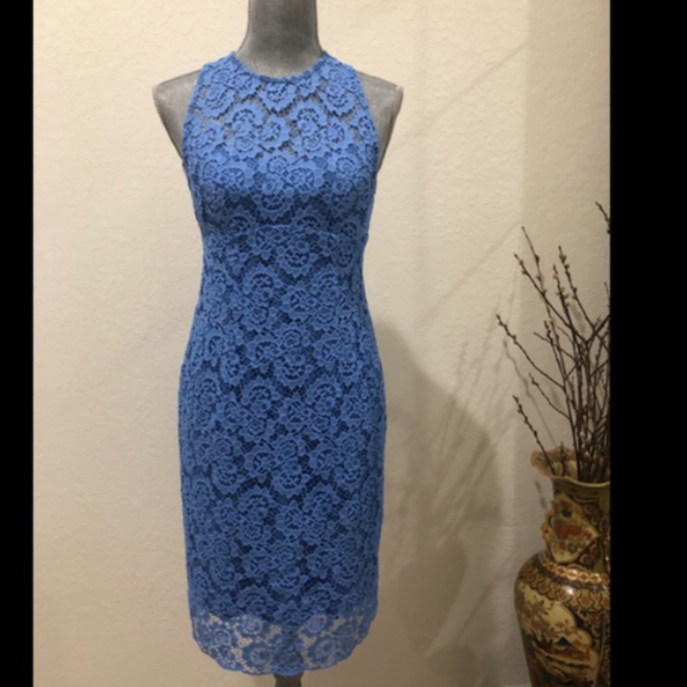 Nanette Lepore Blue Lace Cocktail Dress